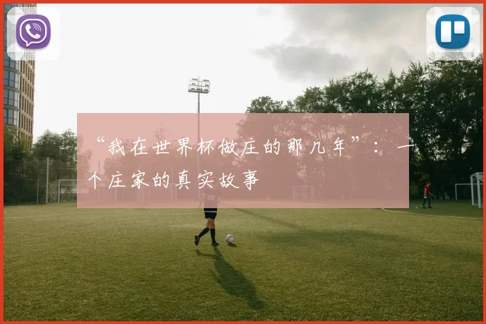 “我在世界杯做庄的那几年”：一个庄家的真实故事